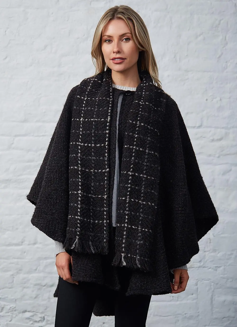 Ciara Oak Check Cape