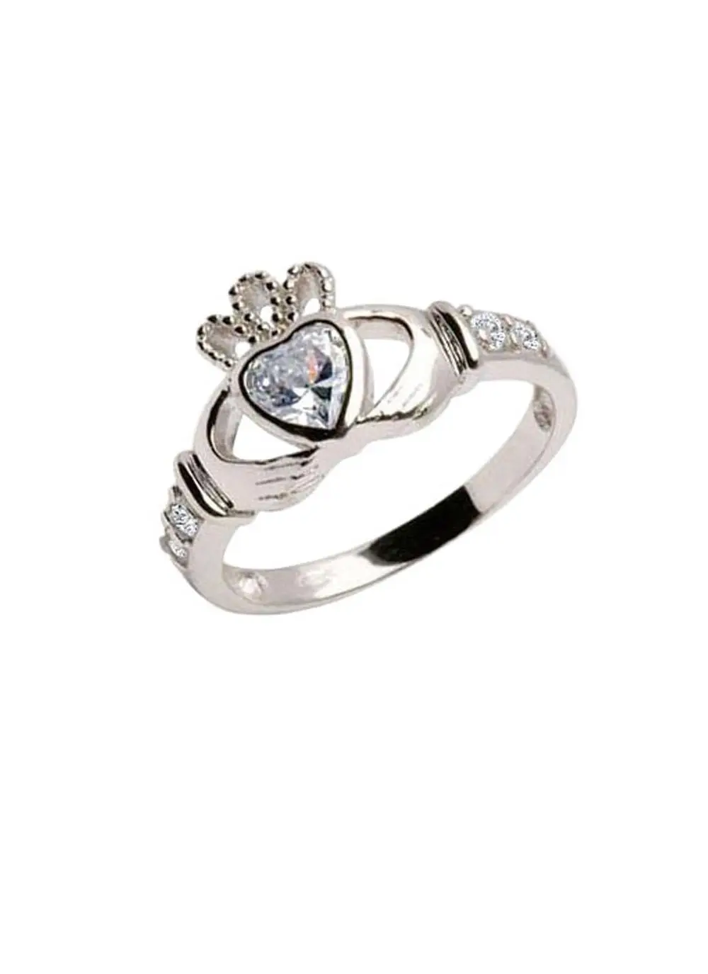 Ladies Sterling Silver Claddagh Ring