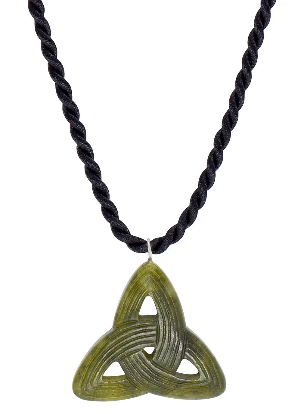 Connemara Marble Carved Trinity Knot Pendant