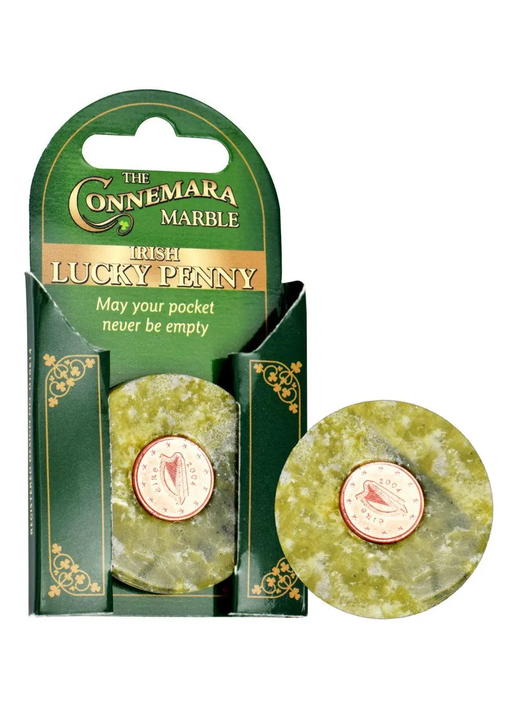 Connemara Marble Irish Lucky Penny Stone