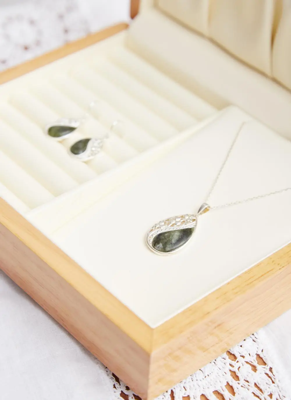 Connemara Marble Oakwood Jewelry Box