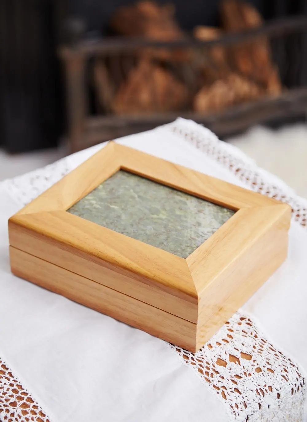 Connemara Marble Oakwood Jewelry Box