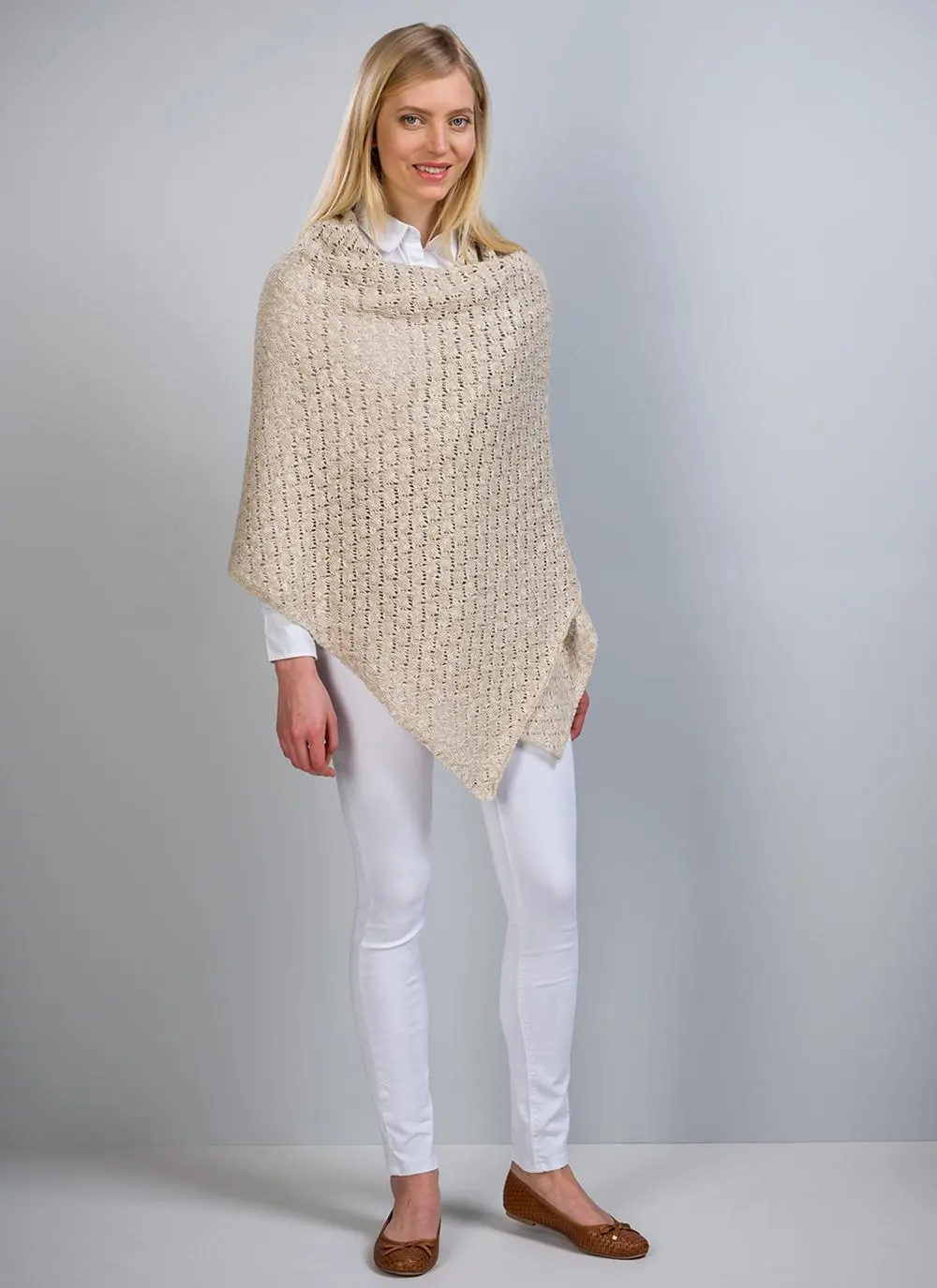 Blathnaid Linen Blend Lace Wrap