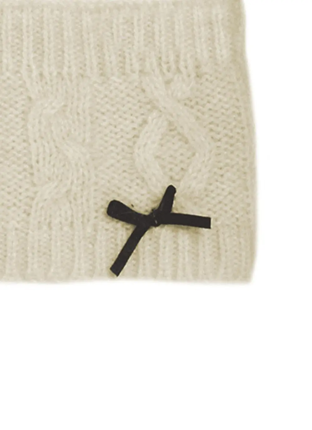 Classic Cable Knit Cream Headband