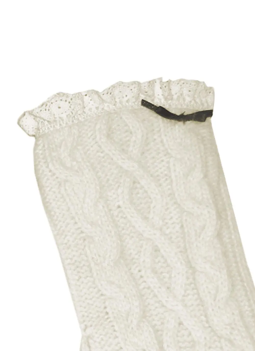 Classic Cable Cream Knit Gloves