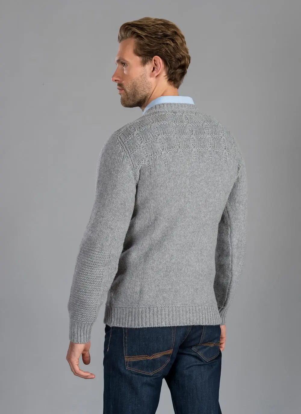 Fisherman Crew Neck With Stitch Detail