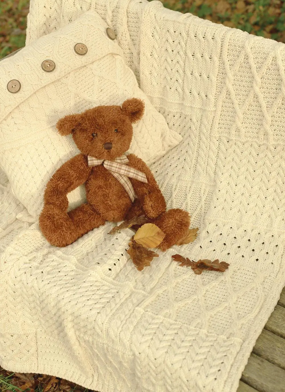 Aran Patchwork Cushion Cover
