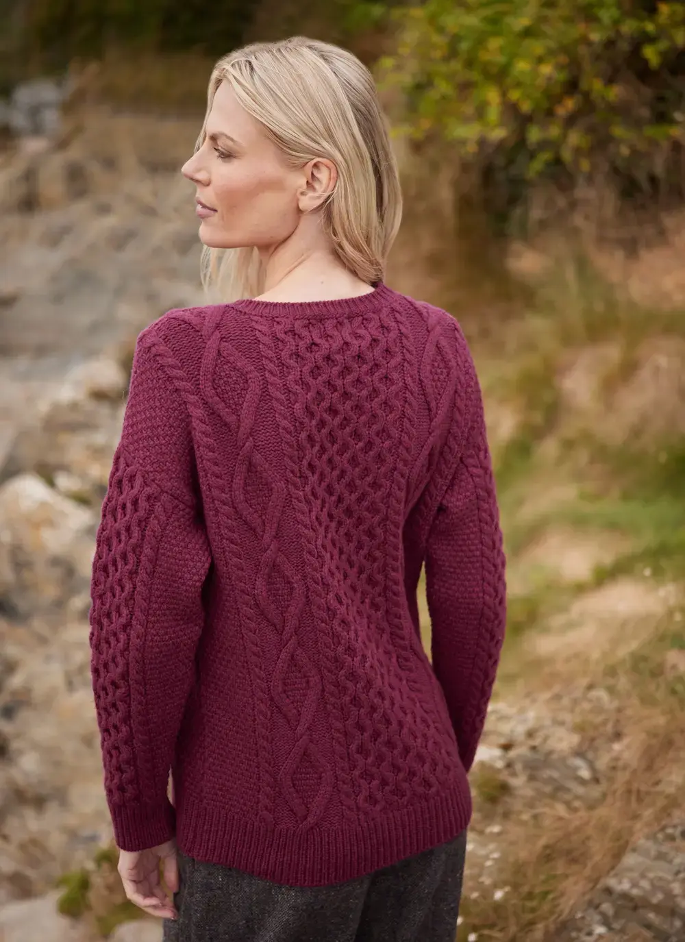 Arranmore Merino Slouchy Crew Neck Sweater 