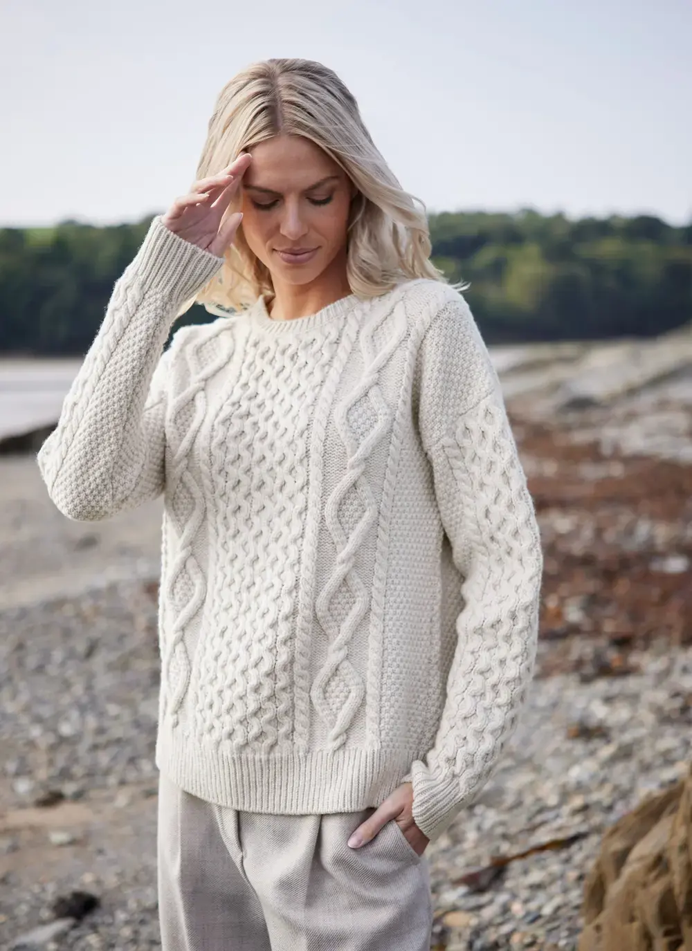 Arranmore Merino Slouchy Crew Neck Sweater 