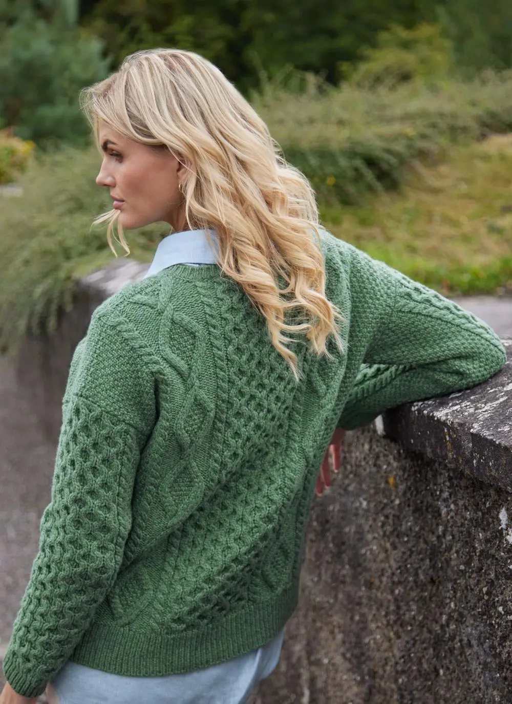 Arranmore Merino Slouchy Crew Neck Sweater 