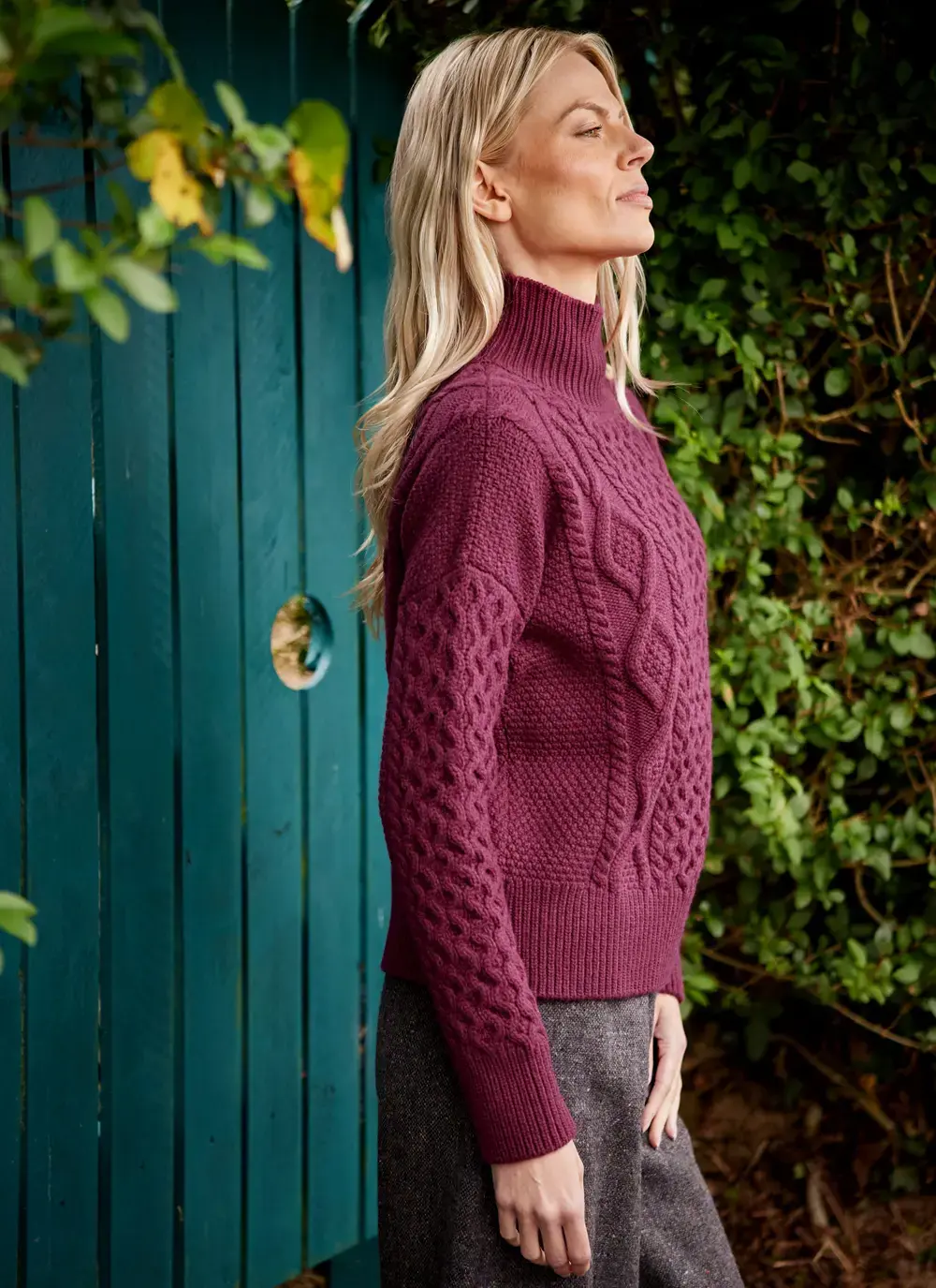 Arranmore Merino Slouchy Turtleneck Sweater 