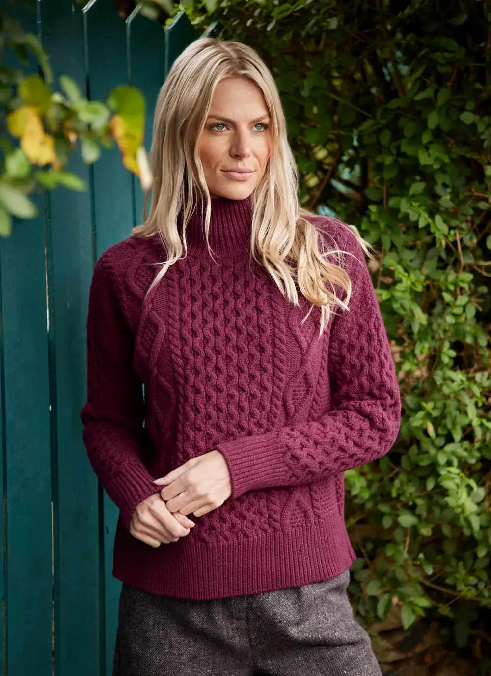Arranmore Merino Slouchy Turtleneck Sweater 