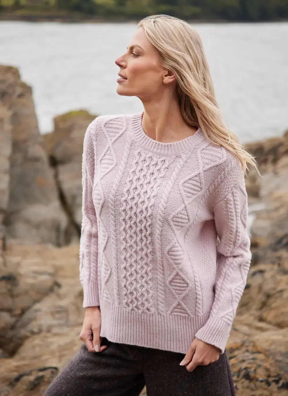 Baltimore Wool Cashmere Crew Neck Sweater 