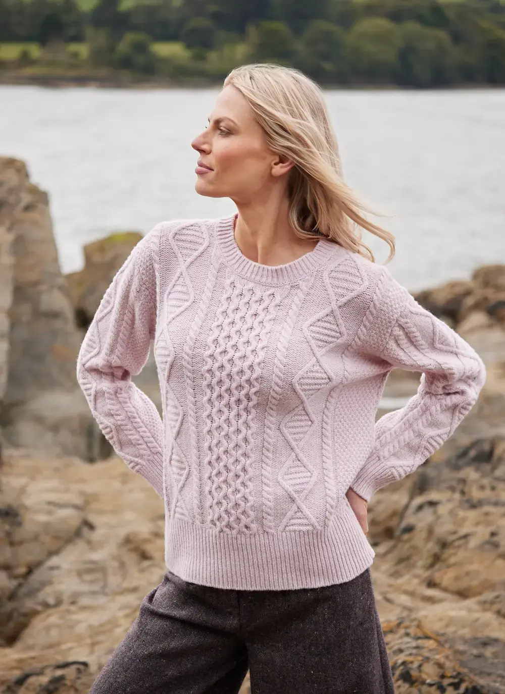 Baltimore Wool Cashmere Crew Neck Sweater 