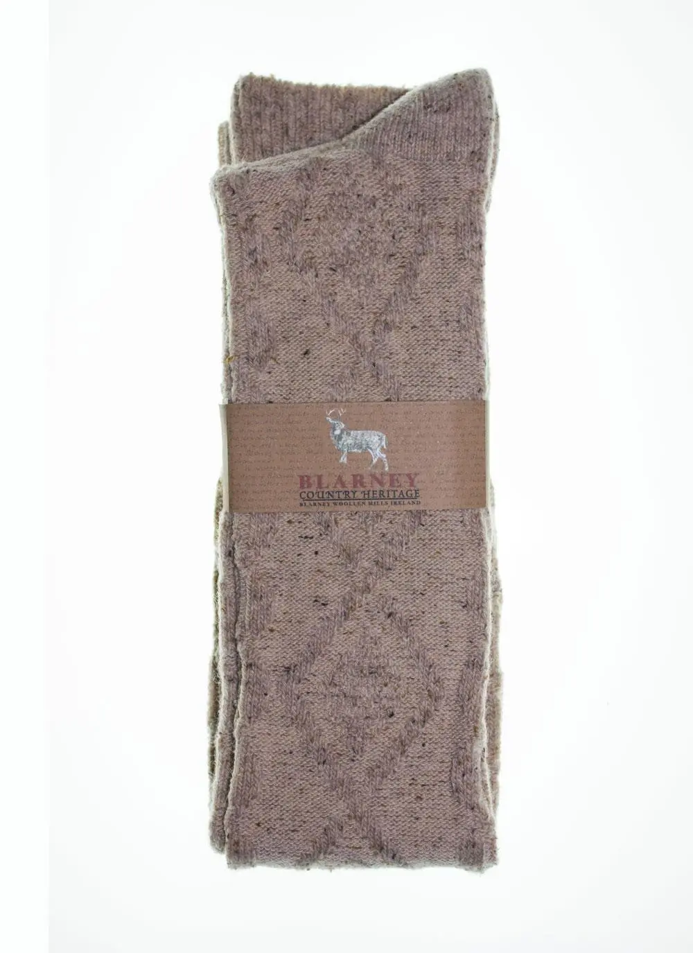 Ladies Aran Knee-High Socks