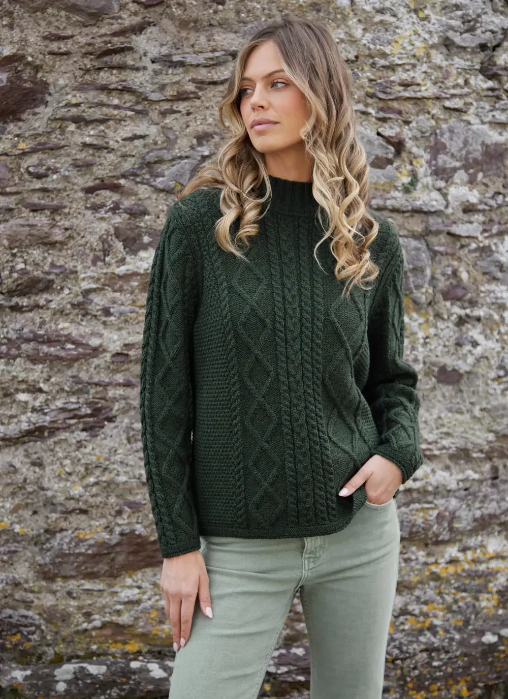 Orlaigh Aran Turtleneck Sweater