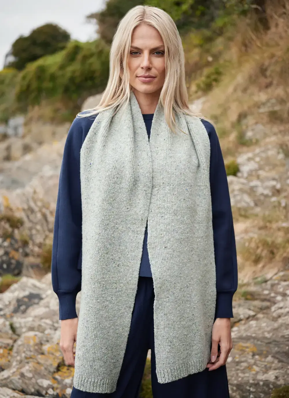 Donegal Fleck Ribbed Scarf