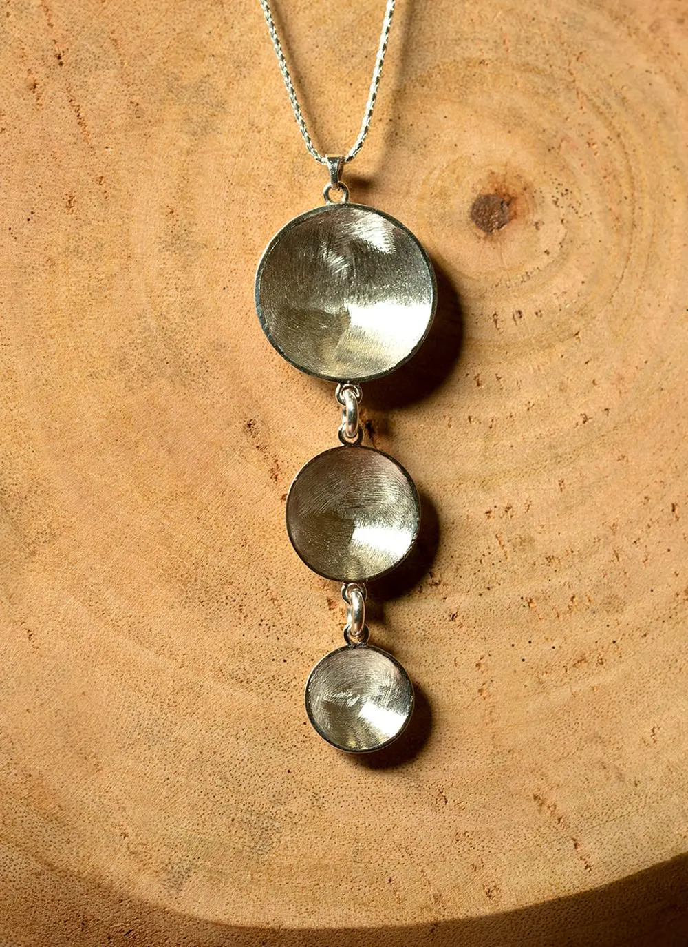 Sterling Silver Triple Bowl Pendant