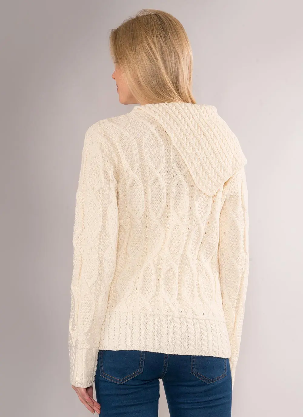Anita Aran Side Shawl Collar Sweater