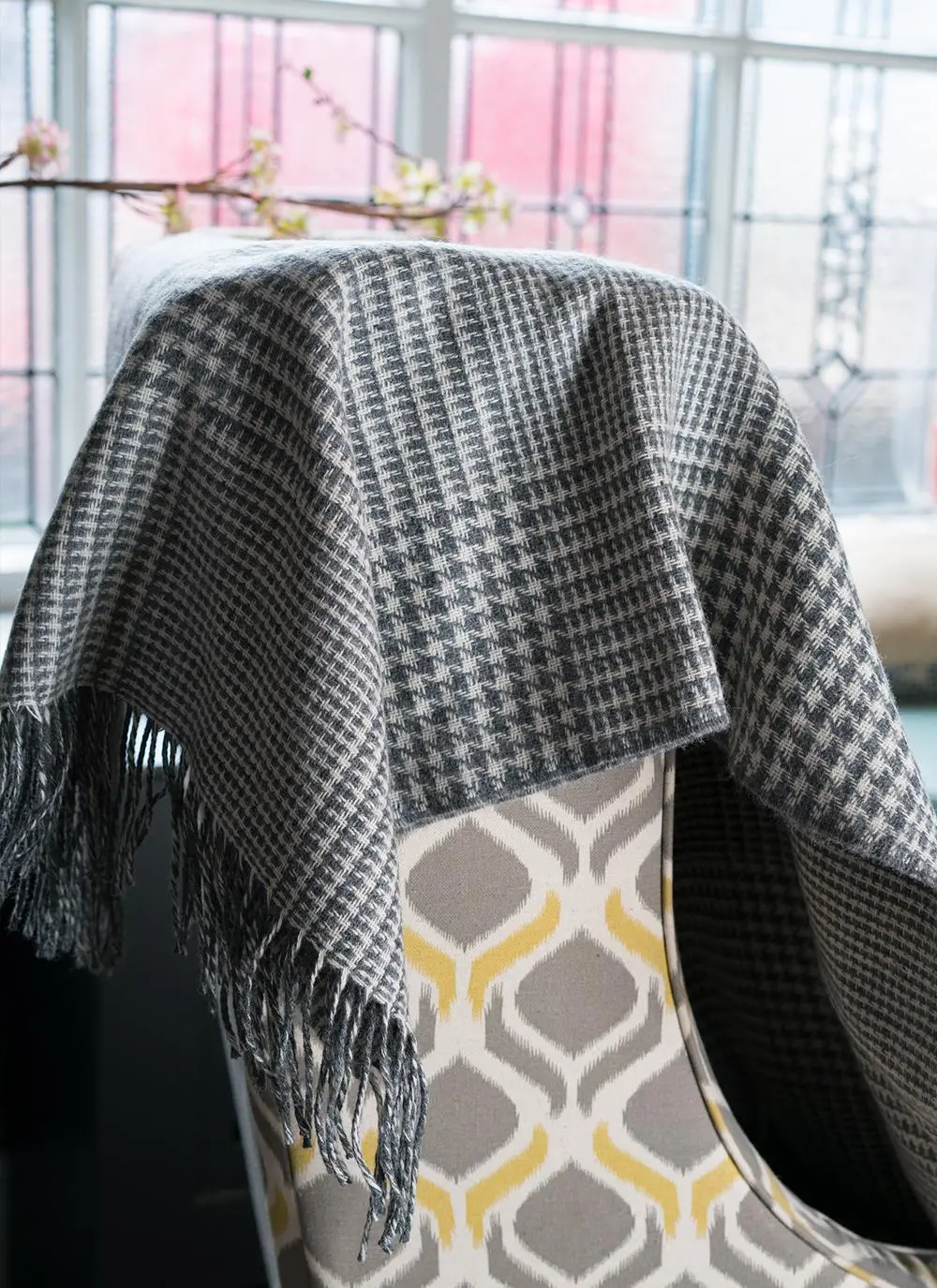 Lambswool Houndtooth Doublesided Throw