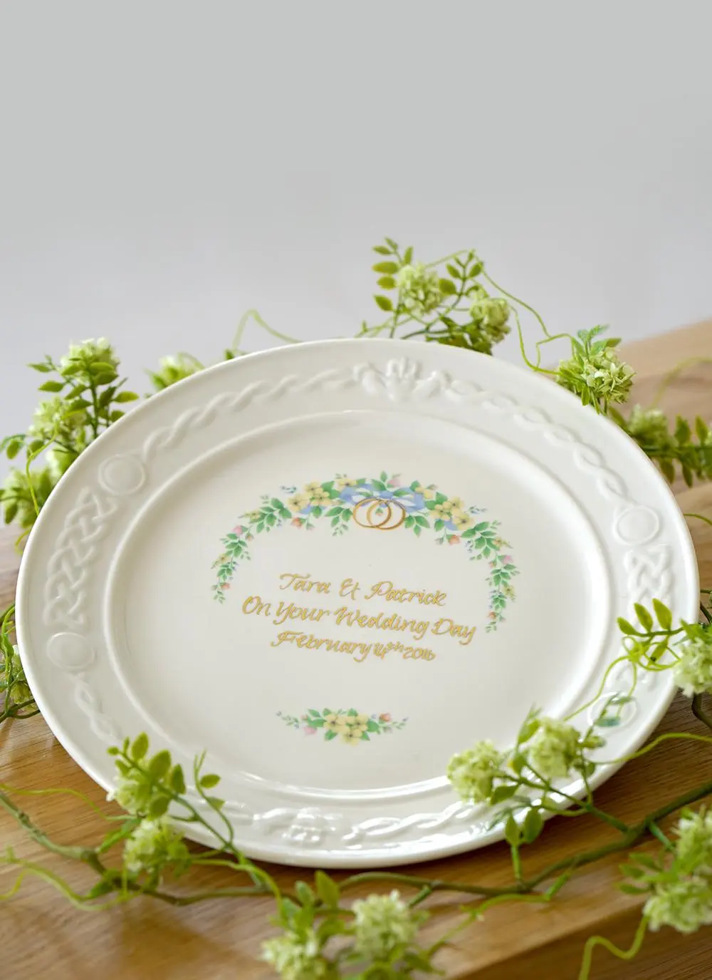 Belleek Personalized Wedding Plate 