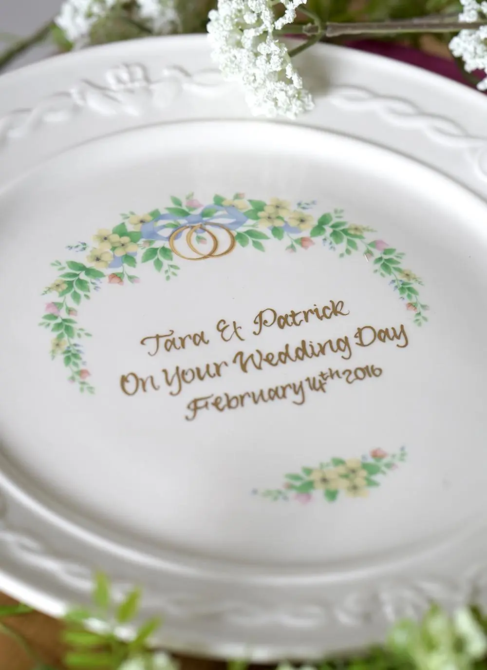 Belleek Personalized Wedding Plate 