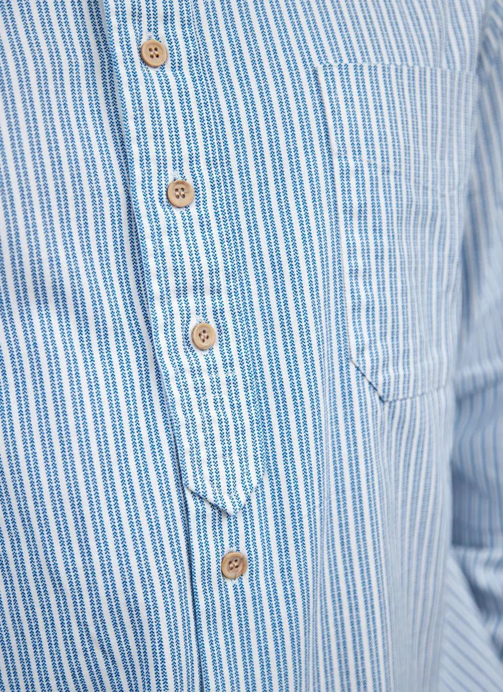 Declan Stripe Grandfather Shirt 