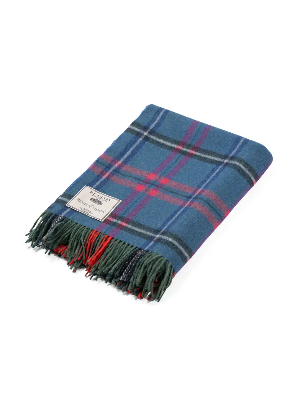 Denim & Pink Lambswool Throw