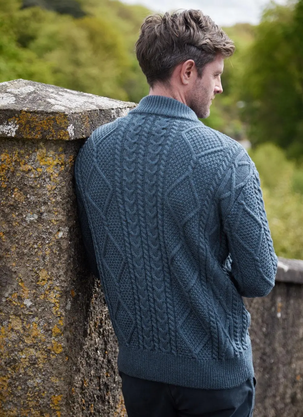 Denis Full Zip Aran Sweater