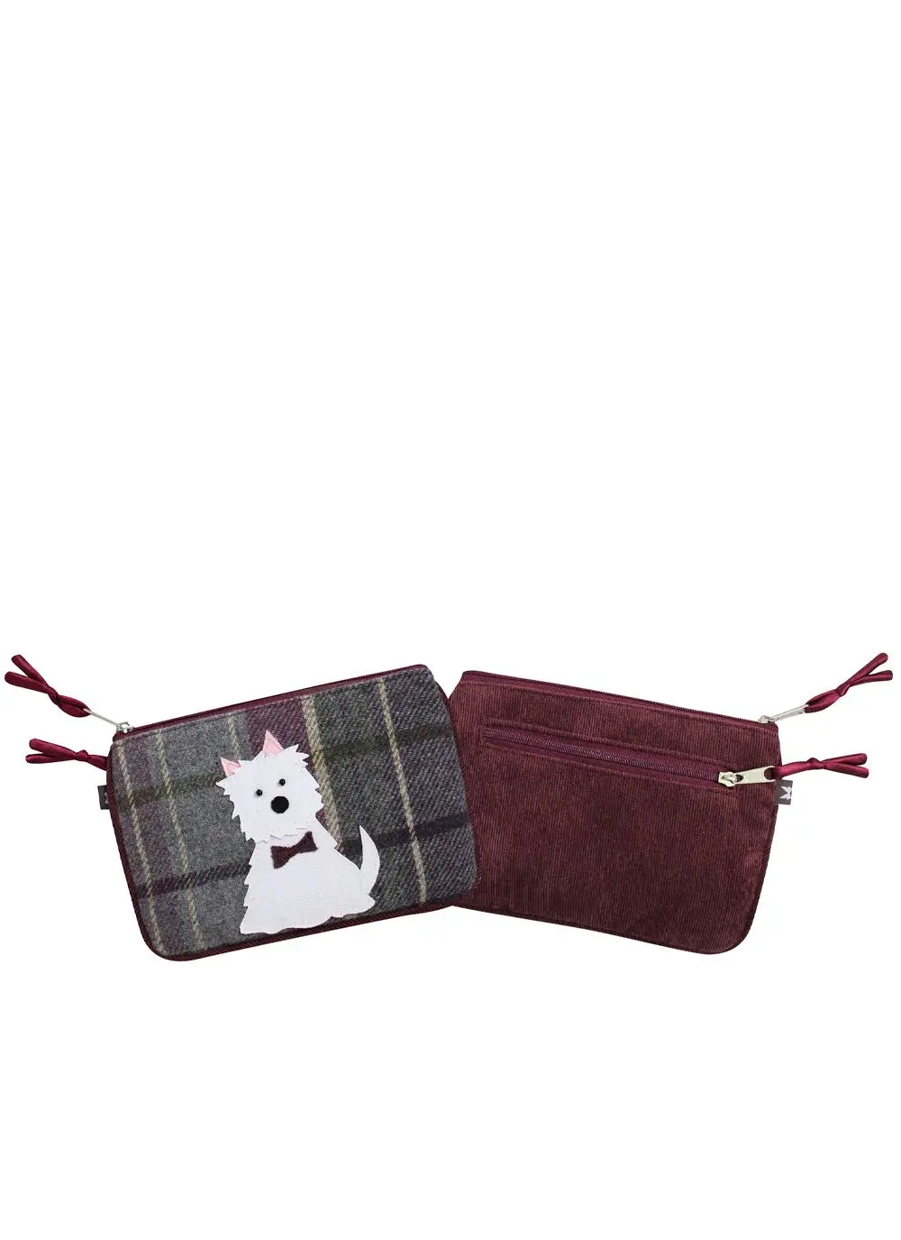 Dog Tweed Applique Juliet Wallet