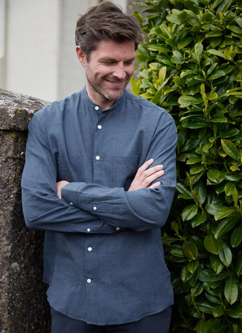 Donal Cotton Linen Grandfather Shirt