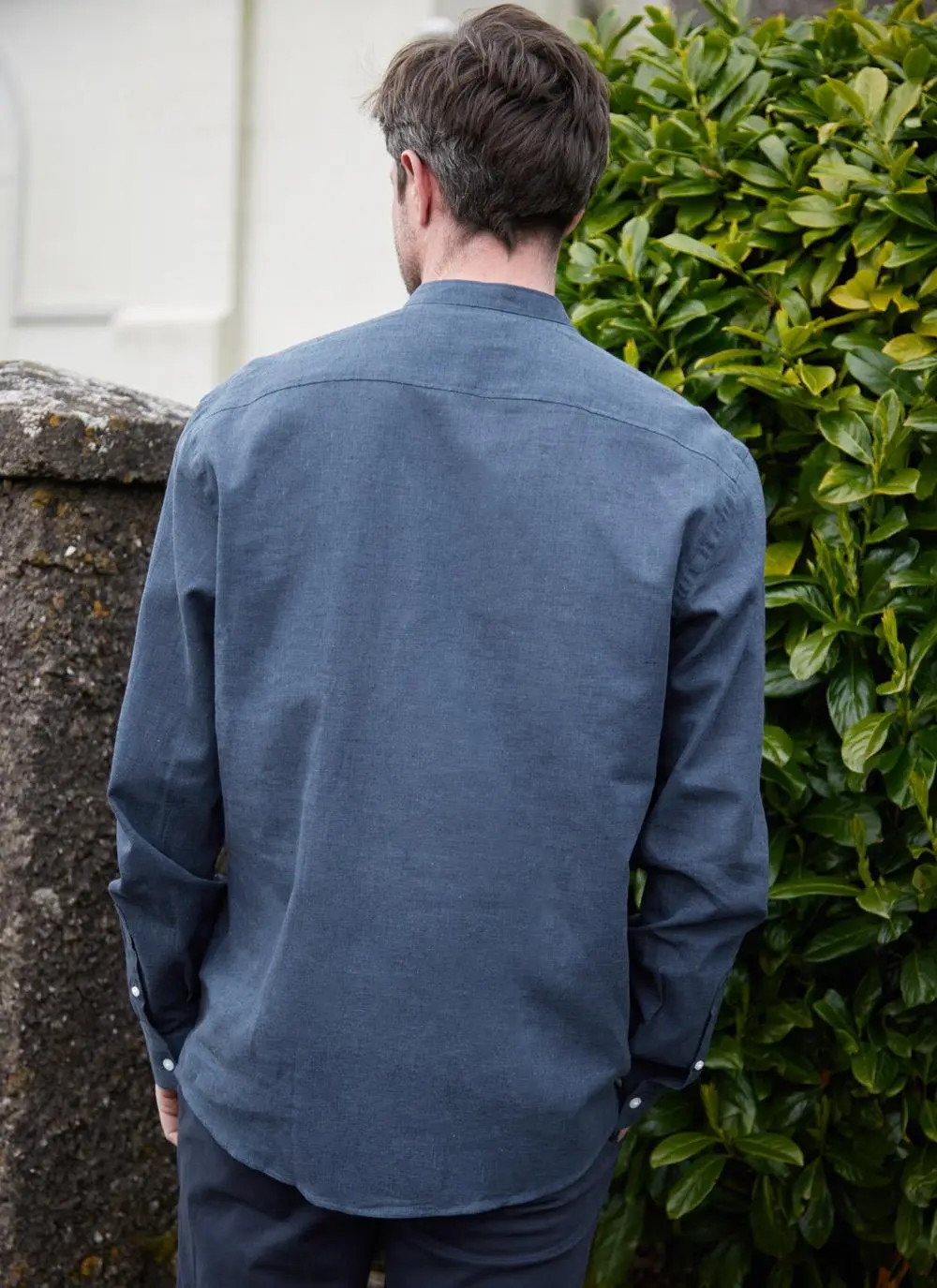 Donal Cotton Linen Grandfather Shirt