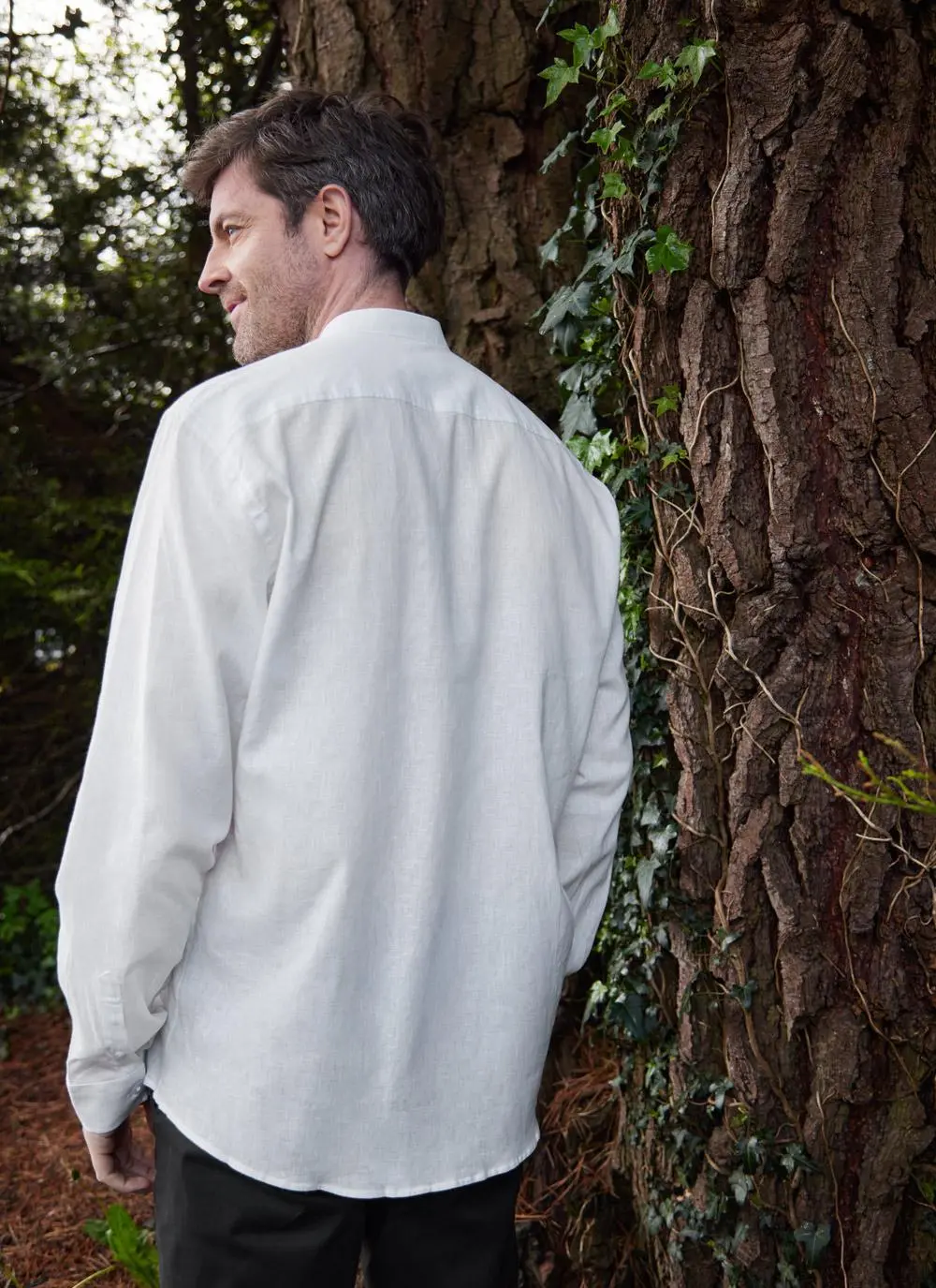 Donal Cotton Linen Grandfather Shirt