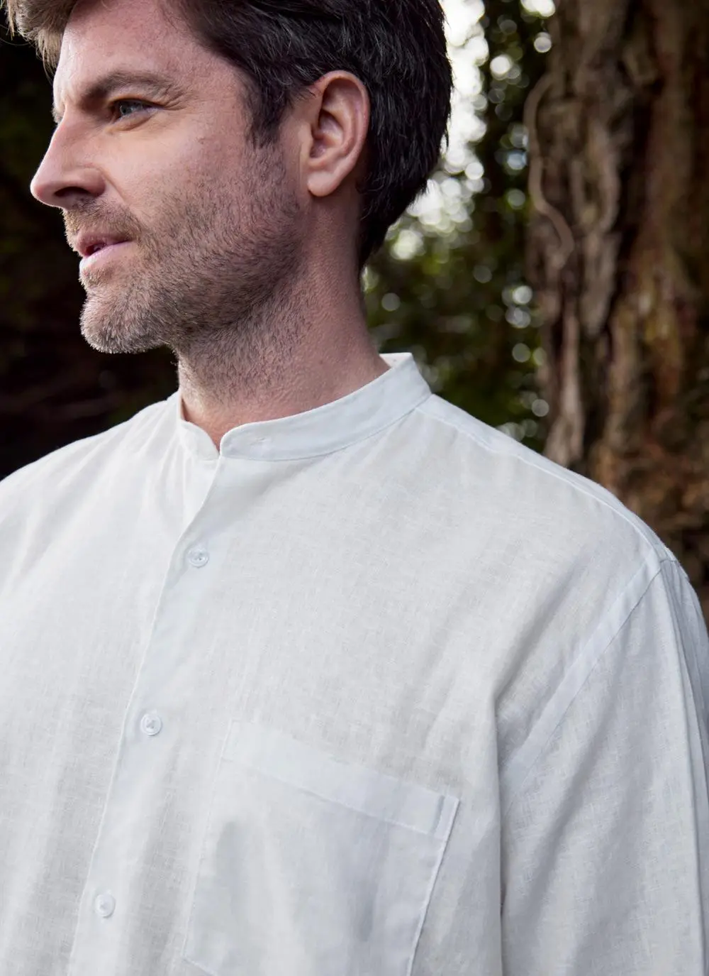 Donal Cotton Linen Grandfather Shirt