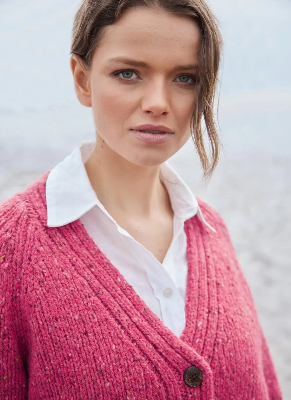 Donegal Fleck Boyfriend Cardigan