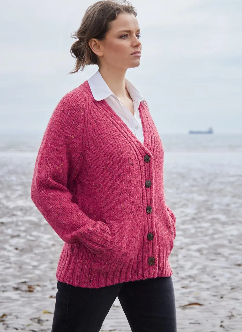 Donegal Fleck Boyfriend Cardigan
