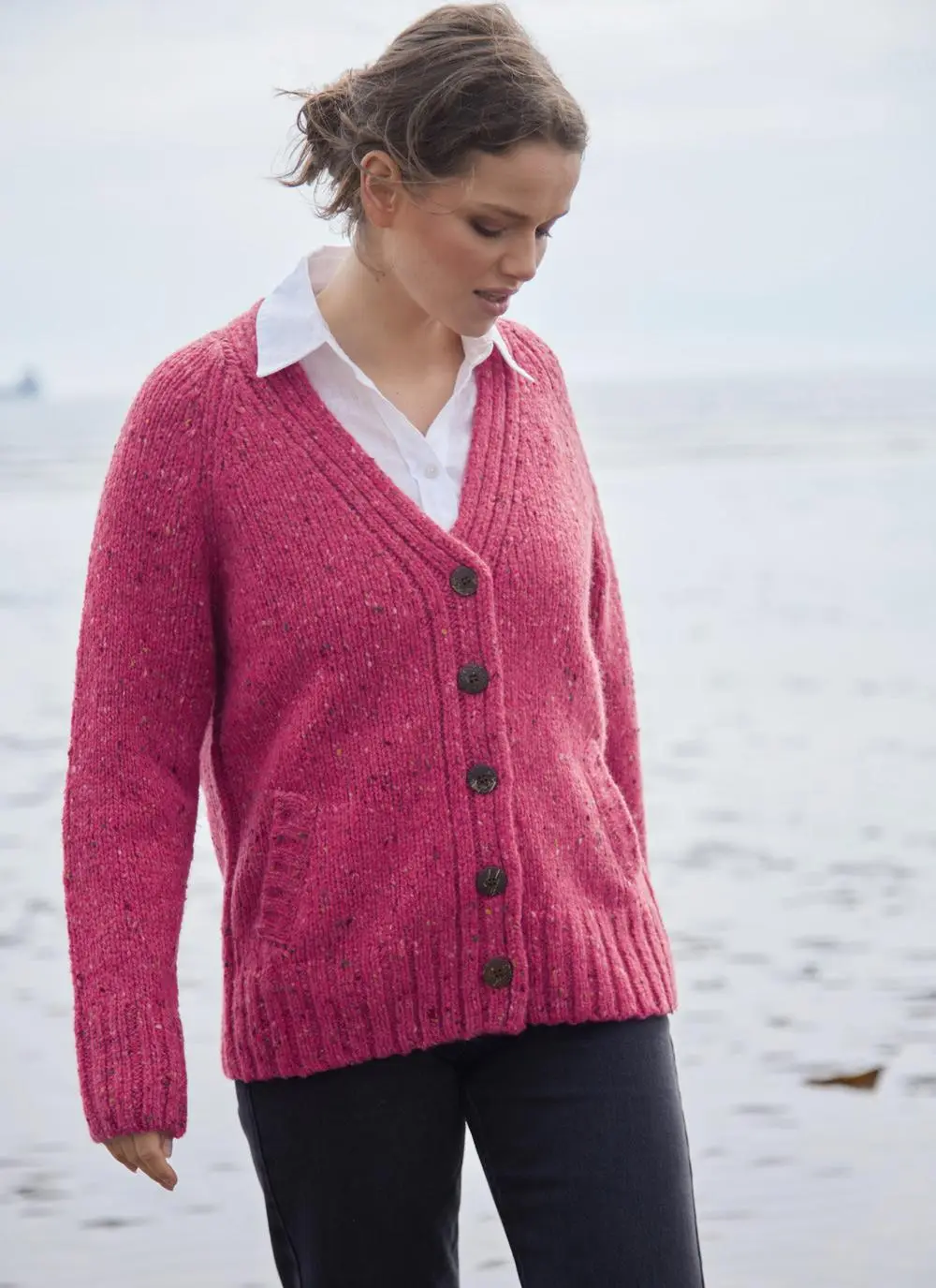 Donegal Fleck Boyfriend Cardigan