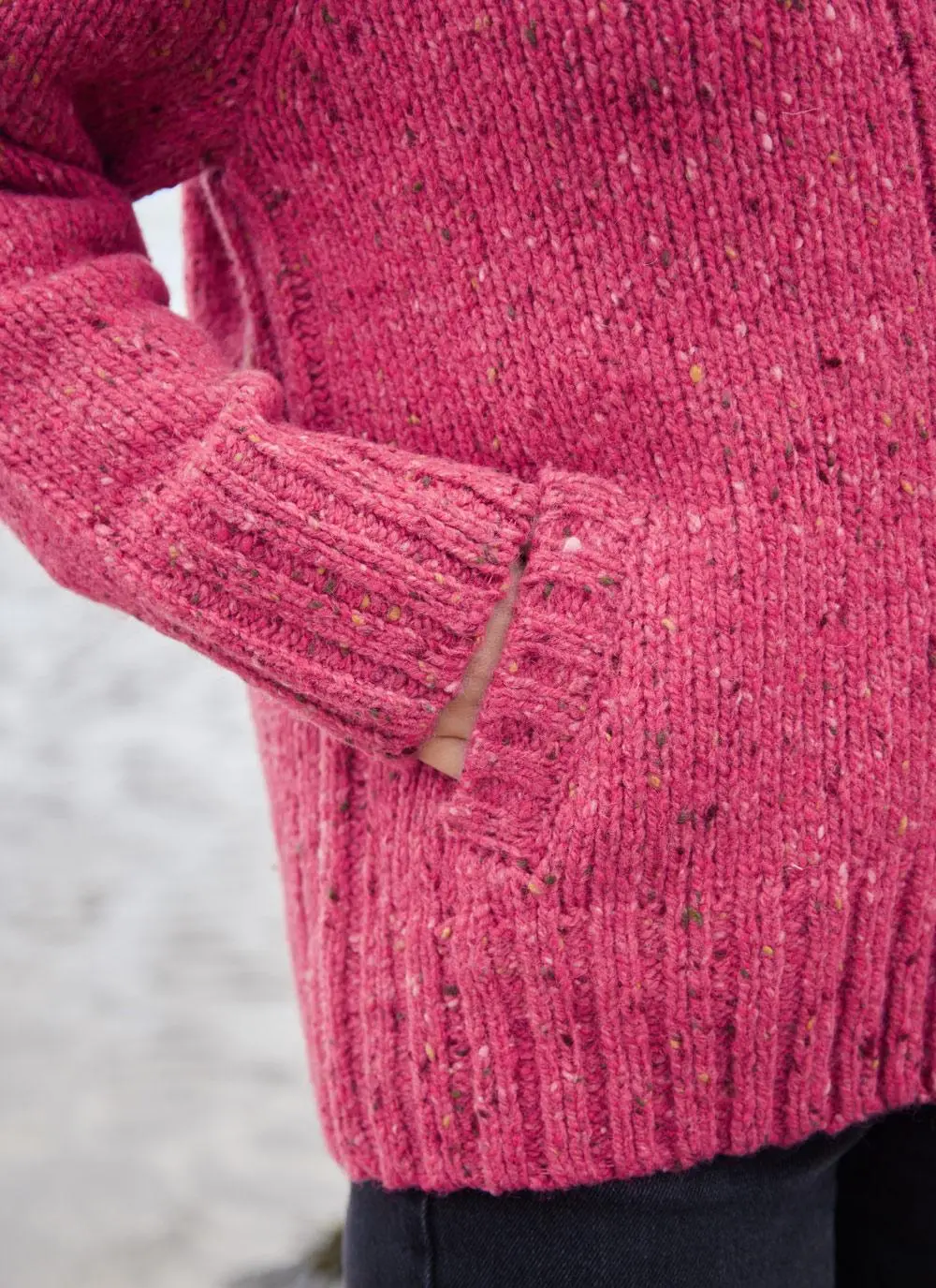 Donegal Fleck Boyfriend Cardigan