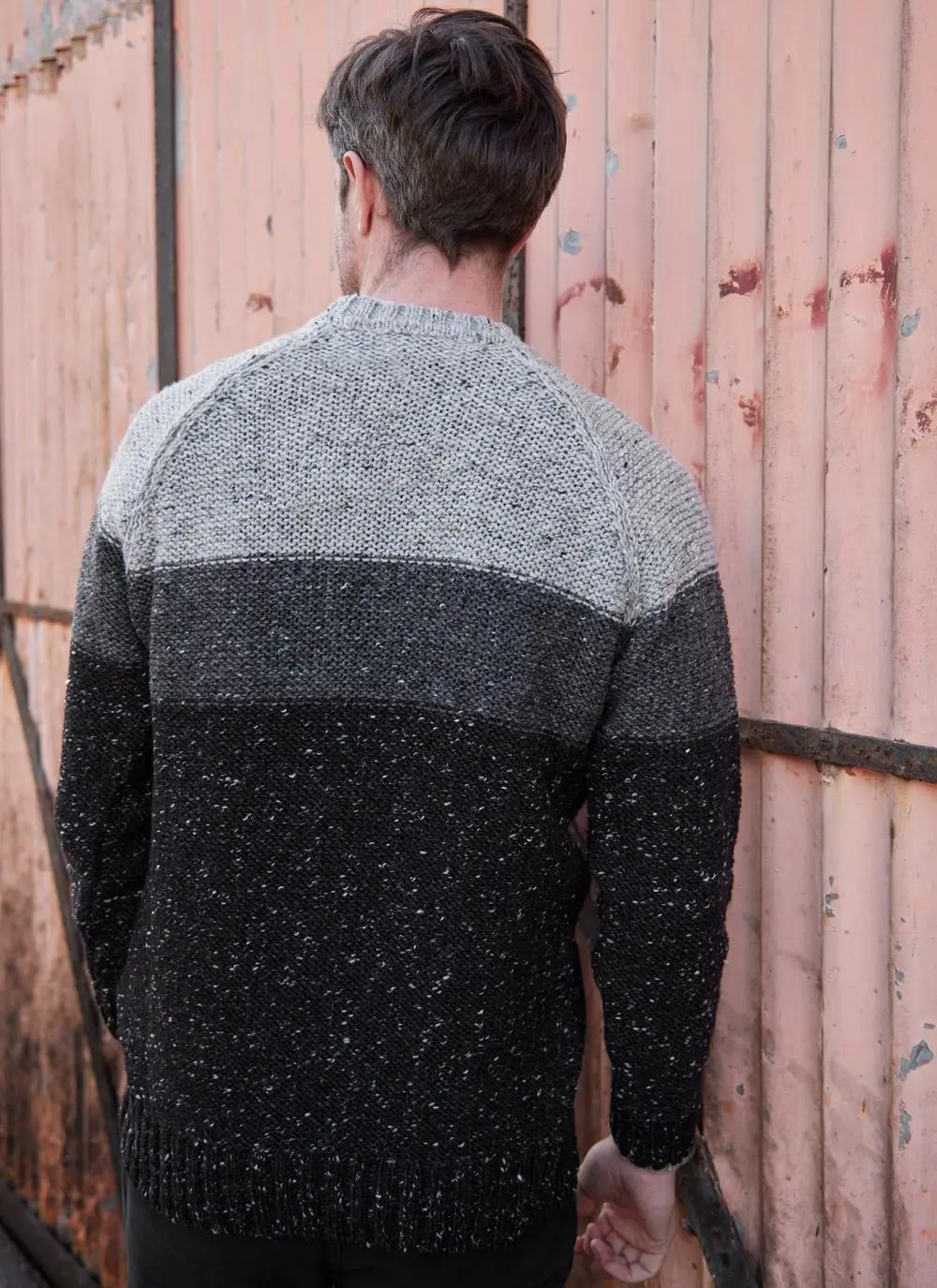 Donegal Fleck Tri-Color Crew Neck Sweater