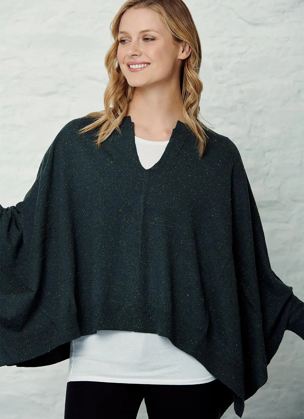 Donegal Tweed Cape Sweater
