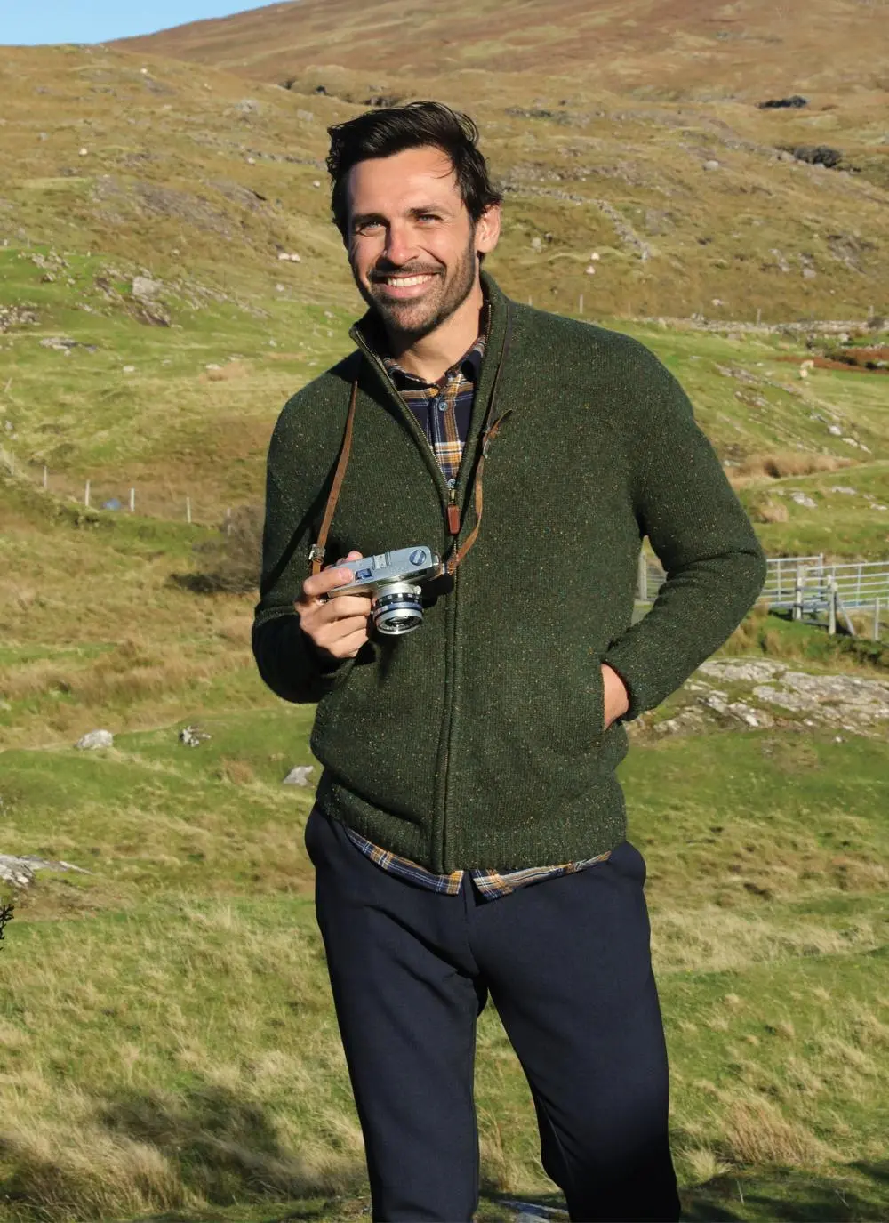 Donegal Fleck Full Zip Cardigan