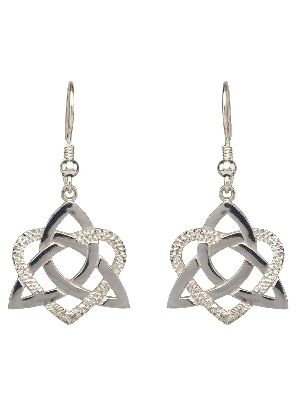Silver Heart of a Celt Earrings 