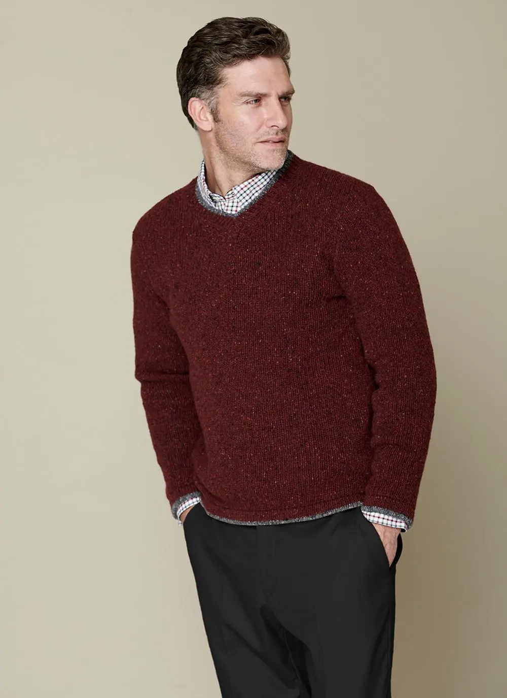 Duncannon Wool Cashmere V-Neck Sweater