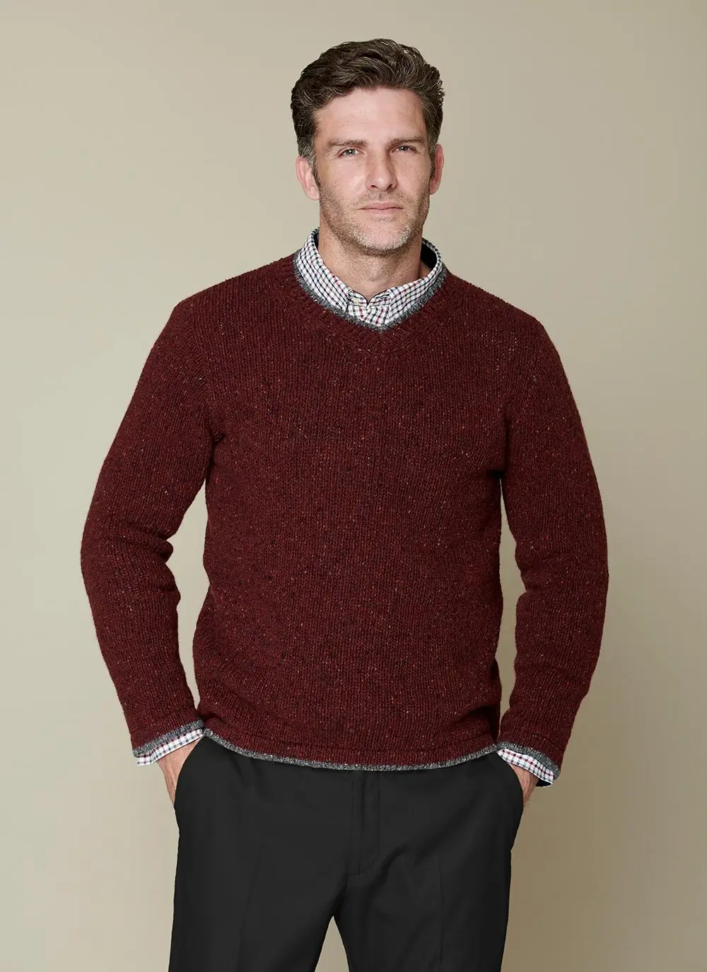 Duncannon Wool Cashmere V-Neck Sweater