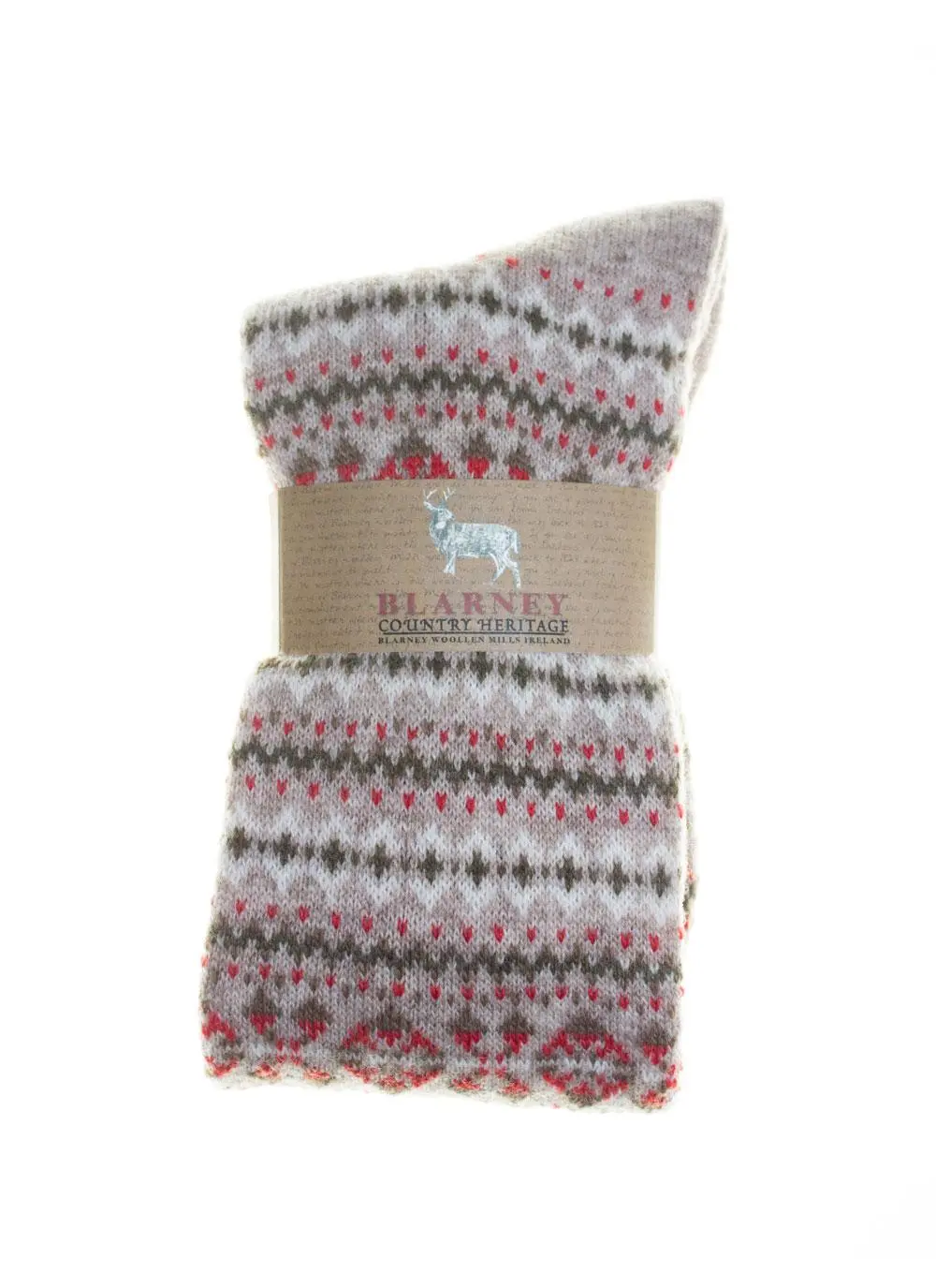 Ladies Knee High Fairisle Socks