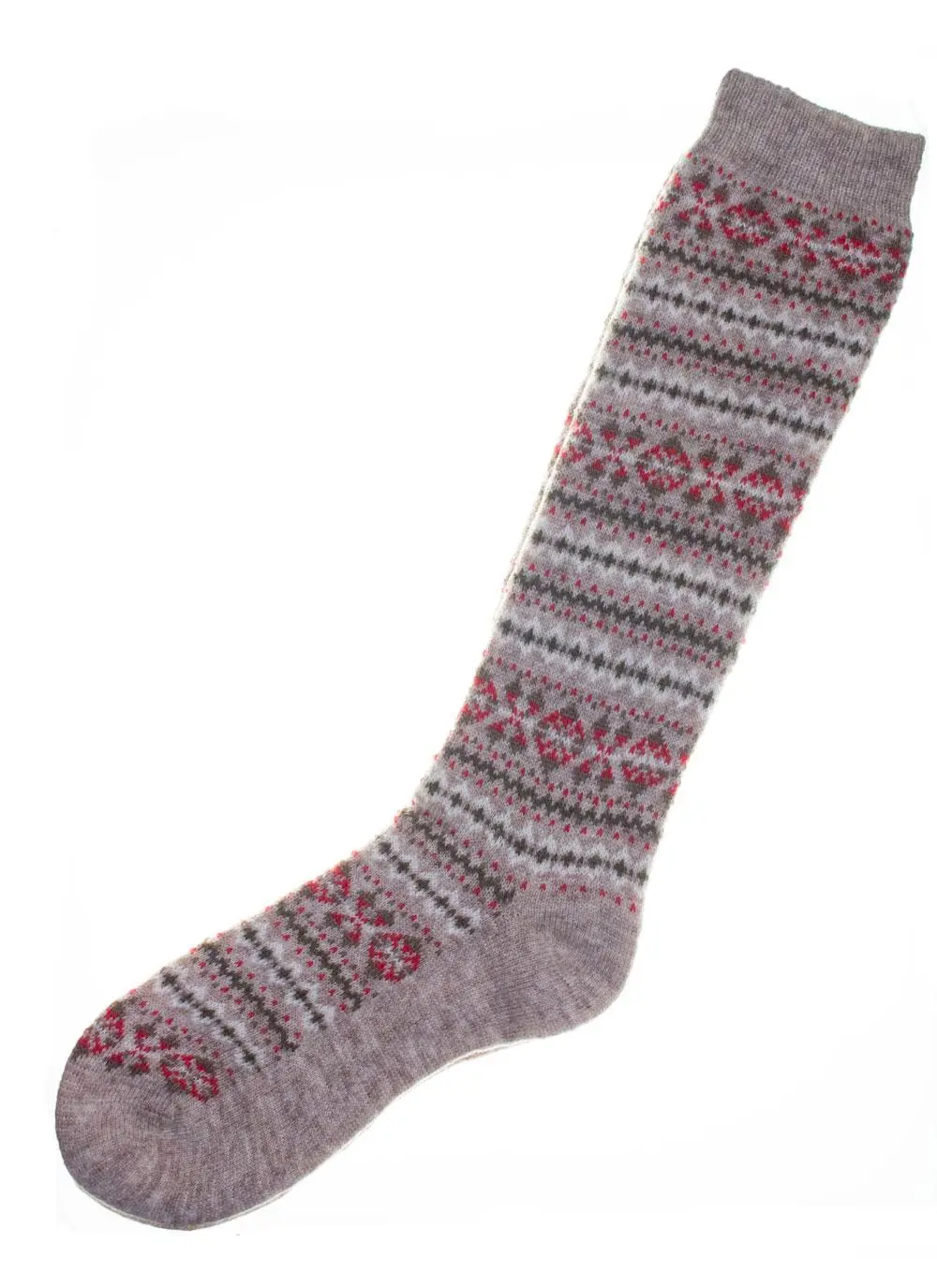 Ladies Knee High Fairisle Socks