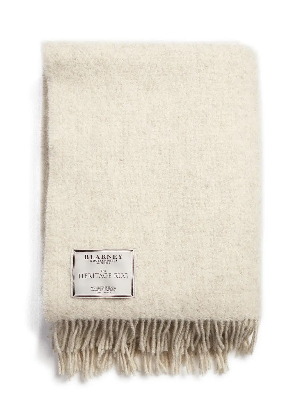 Ecru Herringbone Natural Wool Eco Throw