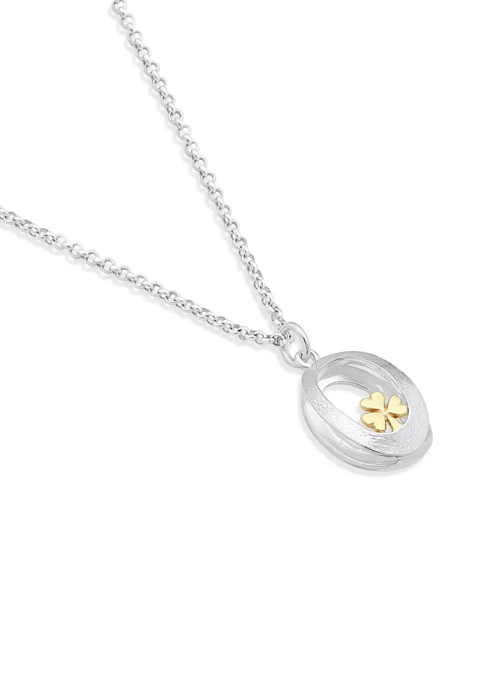Sterling Silver Embrace Shamrock Pendant