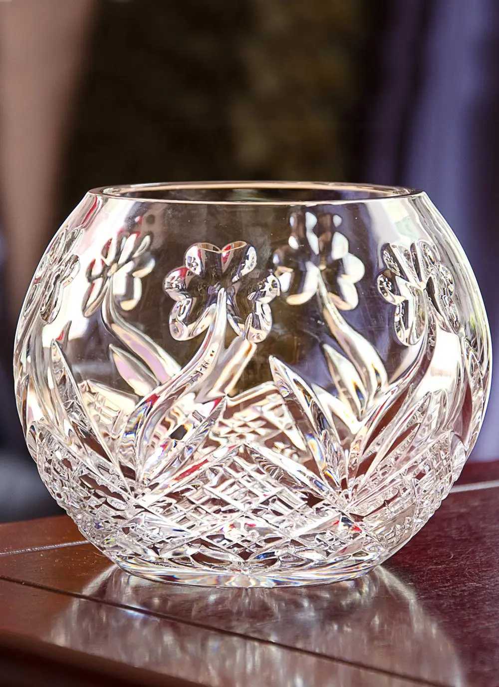 Emerald Crystal Shamrock 6'' Rose Bowl
