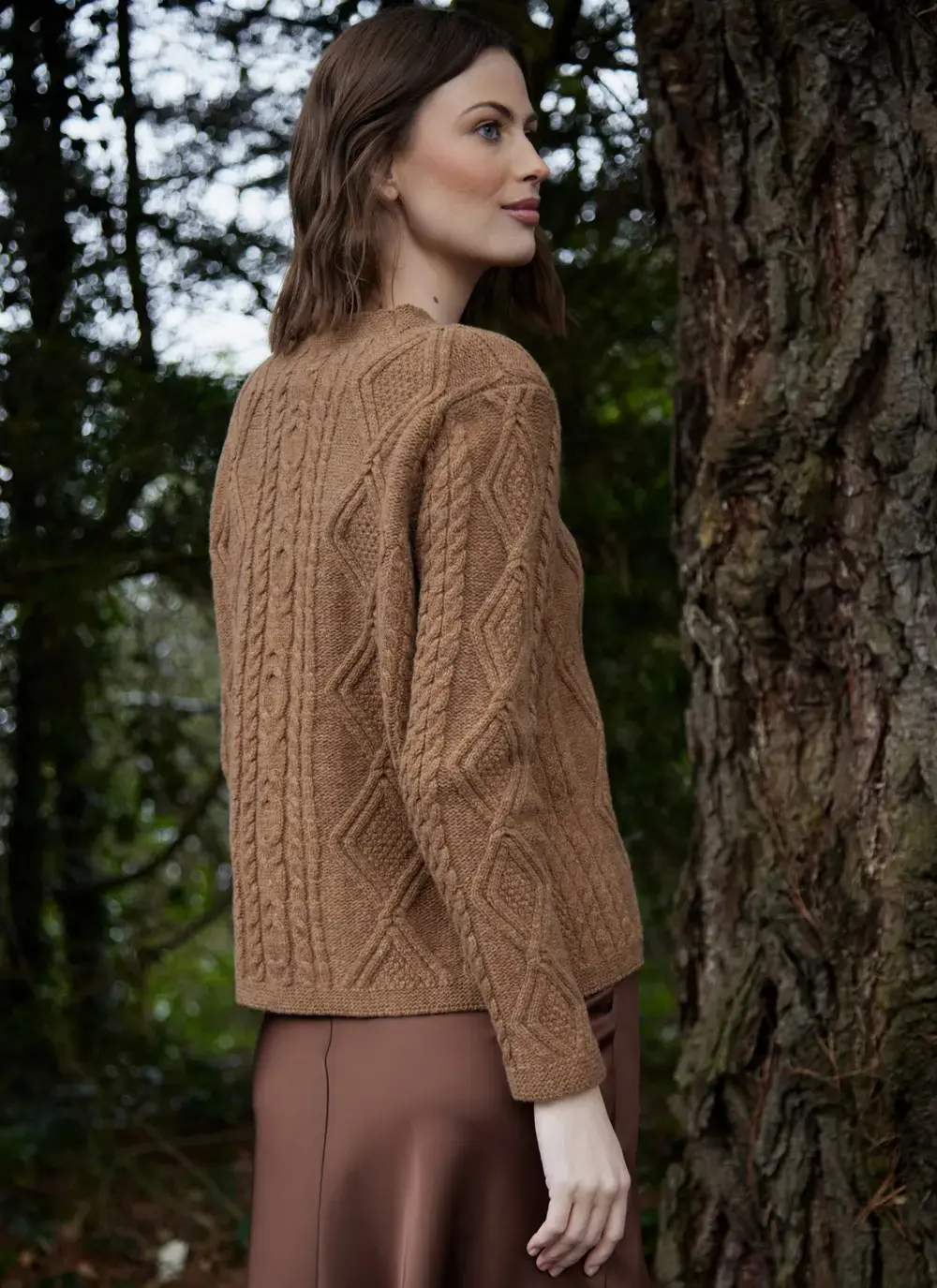 Emily Lambswool Aran Crew Neck Sweater